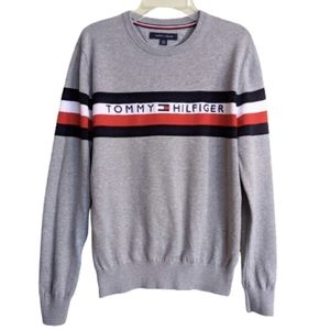 Tommy Hilfiger Casper Sweater Heathered Gray Crew Neck Pullover